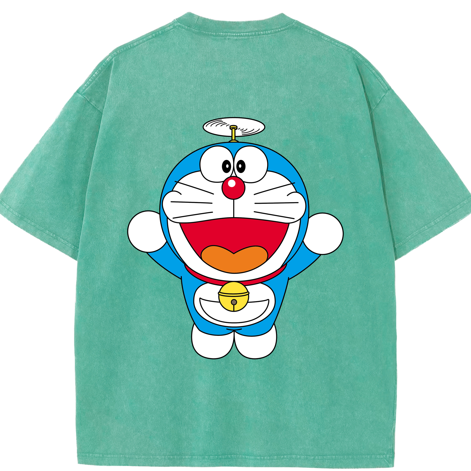 （画像用） ドラえもん Doraemon 綿100% ヴィンテージ風 半袖Tシャツ（背面プリント）